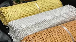 Rattan webbing cane open plastic