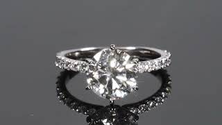 Lab Grown Diamond Engagement Ring 14k White Gold by Pompeii3