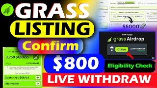 Get Grass Airdrop - Grass Airdrop Price Prediction - How t Claim Grass Airdrop - Grass Withdrawal