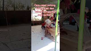 Dengan cara ini daging qurban bisa cepat dibagi.