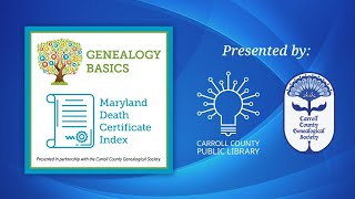 Genealogy Basics: Maryland Death Certificate Index