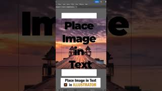 Place Image in Text in Illustrator | #shorts