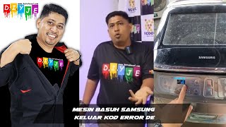 Mesin basuh samsung keluar kod error DE