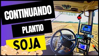 Segue a semeadura da soja/ plantio direto sobre a palhada/terreno dobrado!!!