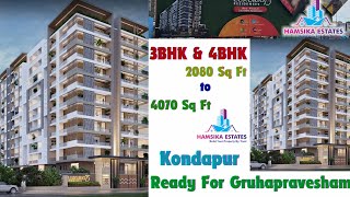 4BHK Flats For Sale in Hyderabad | Flats For Sale in Kondapur | 3BHK Flats For Sale in Hyderabad