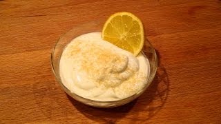 Frische Quarkspeise mit Zitrone - Typ Käsekuchen - schnell & lecker & preiswert -