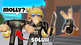 ME & @soluhh BULLIED MY SISTER... 😂 (MM2 FUNNY MOMENTS)