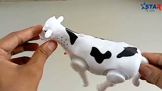 Electric Cow toys Unboxing, RC pet animals, Walking cow with lightning, cow milk, Gay mata #cow #rc