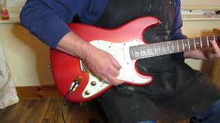 Red Fade Strat , MIM pups