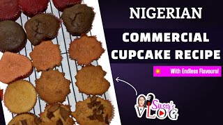 NIGERIAN COMMERCIAL CUPCAKE RECIPE + various flavours with @sussycakesrecipes| Baking with my son