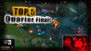 Top 5 Team Fights - WORLDS 2023 - Quarter finals