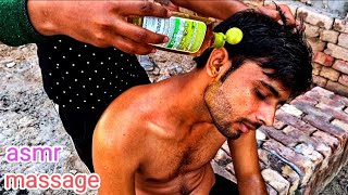 Shoulder ear face head nick back total massage video #asmr