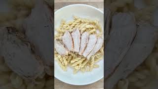 Homemade grilled chicken alfredo