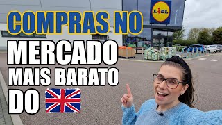 O mercado mais barato da europa, meus produtos favoritos do Lidl da Inglaterra! Compras da semana