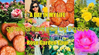 A Day in my life | ଆରିସା ପିଠା | Arisa Pitha Recipe| Rose Garden Tour|