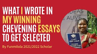 What I Wrote In My Chevening Essays To Get Selected - 2021/2022 Scholar Funmilola Awosanya