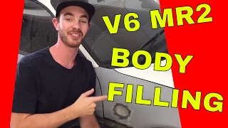 V6 MR2 SW20 Build - Sanding and body filling Day 2