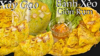 Chia Sẻ Xây Gạo Làm Bánh Xèo Thơm Ngon Lúc Nào Củng Giòn Ăn Hoài Không Ngán - Crispy sizzling Crepes