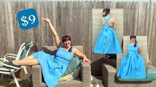 Making A Pinafore Dress for $9 (without a pattern)