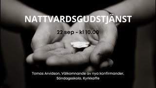 Gudstjänst i kyrkan och digital 22 September 2024