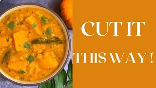 Chef on How to Cut Pumpkin for Sambar