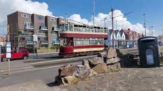 Bolton tram in Bispham. June 2023.