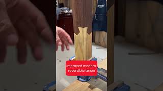 Improved modern reversible tenon #shorts #tenon #woodwork #amazingskills #interesting #doyoulikeit