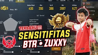 Sensitivitas BTR Zuxxy pubg mobile 2020 | Sensitifitas full gyroscope terbaik btr Zuxxy terbaru