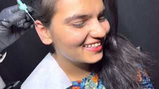 Ear Piercing | ear piercing with needles | painless ear piercing | ear piercing video