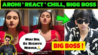 🤯Arohi Reply On Chill Gamer and BIGG BOSS 18 ! | Arohi live with Puneet Superstar