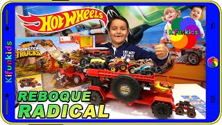 HOT WHEELS MONSTER TRUCKS PISTA DE SALTO REBOQUE RADICAL DOWNHILL RACE GO Kifunkids BRINQUEDOS