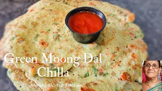 Green Moong Dal Chilla/Breakfast Recipe/Full of Fibre breakfast/Moong Dal Dosa