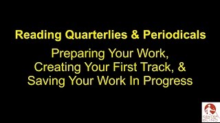 Audacity: Preparing to Work, Creating Your First Track, and Saving Your Work