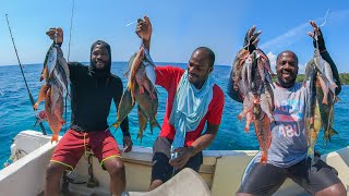 Fishermen day Goes Good Big Catch Today While Spearfishing