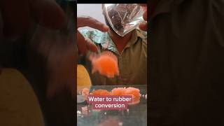 Water to rubber (sodium poly acrylate) #experiment #science #reaction #chemistry