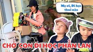 Đạp xe đưa con đi học và đường đi làm của Thuý ở  Phần Lan - Thúy Jyri Family Phần Lan