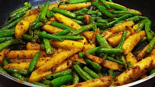 झटपट बनने वाली स्वादिष्ट बीन्स आलू मसाला फ्राई | Beans Aloo Masala Fry |