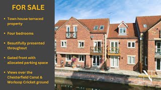 FOR SALE! Four bedroomed townhouse on Canalside Mews, Worksop