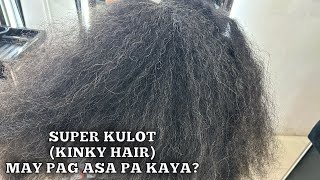 PAANO IREREBOND ANG KINKY HAIR? (Step-by-step hair rebond tutorial for kinkyhair)