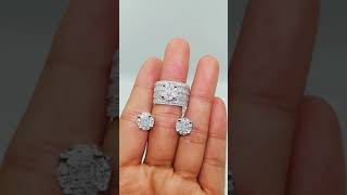 diamond ring and earrings