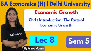 2024 | Economics Growth & Business Cycles | Lec 8 | Facts of Economic Growth | BA(H) Economics Sem 5