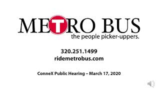 ConneX Fare Increase Public Hearing 3/17/20