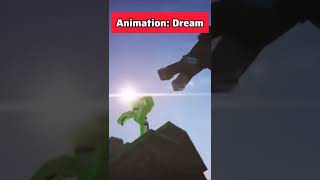 Minecraft Dream Vs. Animation Dream 😱 Cliff Jump #minecraft #shorts @WanXiAnimations