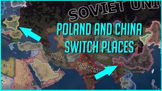 What if China and Poland Switched Places? HOI4 -  Hearts of Iron 4 Timelapse