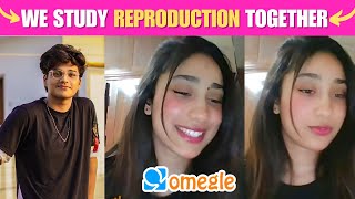 We Both Study About REPRODUCTION Chapter on OMEGLE 😍💖 Funniest Omegle Ever@sujaltiwarii