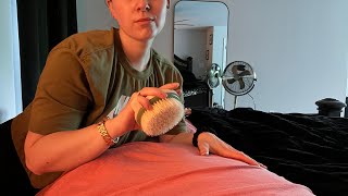 ASMR Massage Role Play (scratching, fabric, brushing, writing sounds)