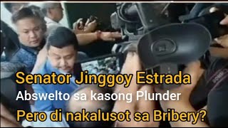 Senator Jinggoy Estrada abswelto sa kasong Plunder pero sabit sa Bribery? #viral #trending