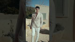 Pini Parma - Beige Double Breasted Linen Cotton and Silk Jacket