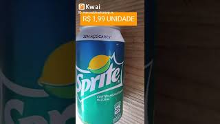 Refrigerante de limão sprite lata