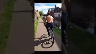 “Jimmy The Bastard” Kicks Man Off His Bike Into The River😂😂😂